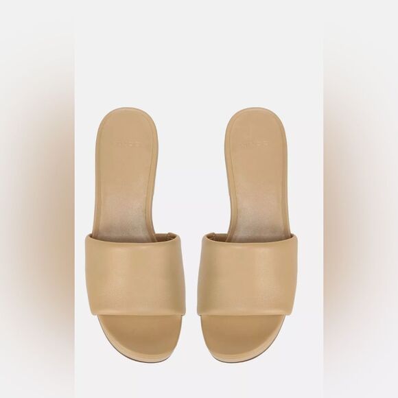 Vince Margo chunky platform block heel leather sandal blonde size 10 - Picture 3 of 16